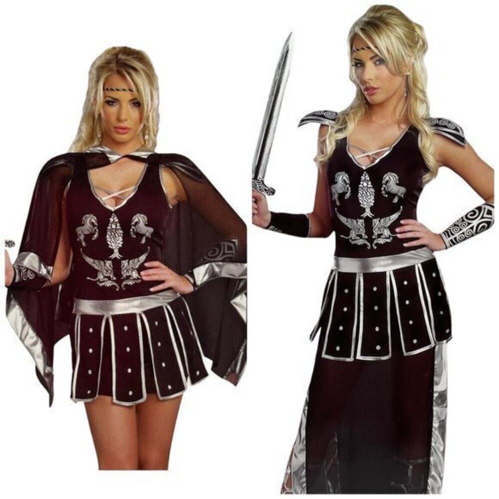 Women's Convertible Gladiator Halloween Costume Size M